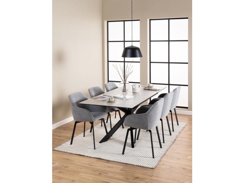 Stół Irwine 168/210x90cm grey Anista - ACTONA